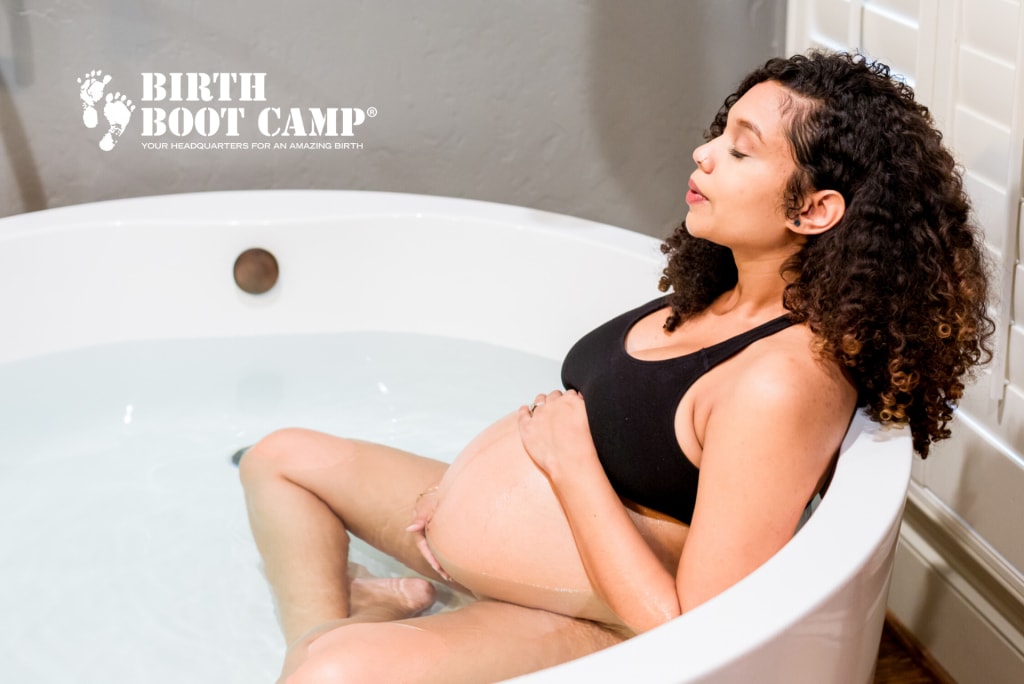 Relaxing water birth